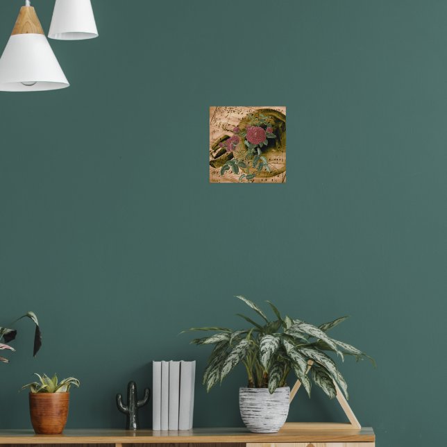 Rose, Vintages Musikpapier Poster (Wohnzimmer 1)