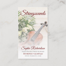 Rose Violine Musician Visitenkarte