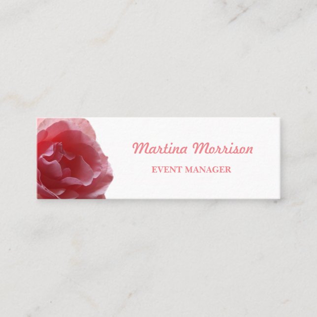 Rose, Visitenkarte, Größe: Mini, 7,6 cm x 2,5 cm Mini Visitenkarte (Vorderseite)