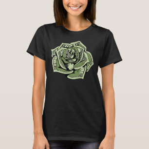 Rose von 100 Dollar Green 100 Dollar Bill T-Shirt