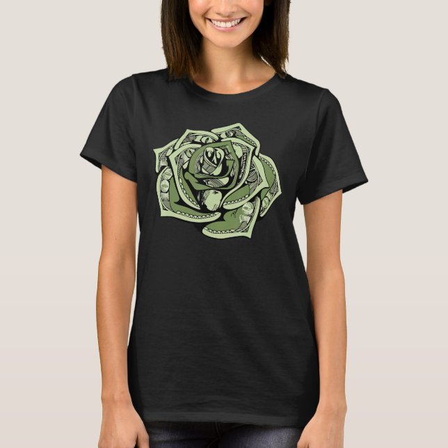 Rose von 100 Dollar Green 100 Dollar Bill T-Shirt (Vorderseite)