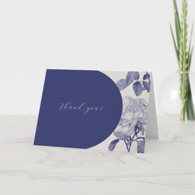 Rose von Aquarellfarben Vielen Dank Dankeskarte (Vorderseite)