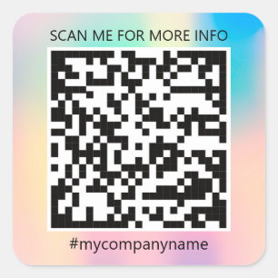 Rose von benutzerdefinierten Logo-QR-Code prüfen Quadratischer Aufkleber