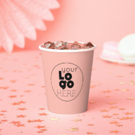 Rose von Firmenlogos Quarz Pink Paper Party Cup Pappbecher