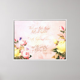 Rose von Glaube, Liebe und Hoffnung Leinwanddruck