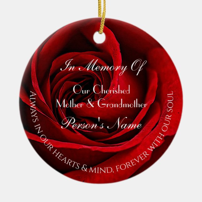 Rose von HAMbyWG Keramik Ornament (Vorne)