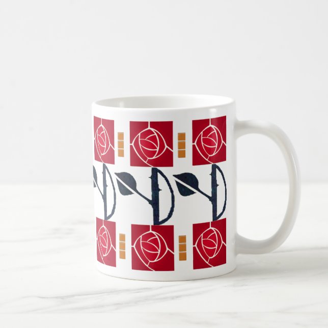 Rose von Kunst und Handwerk Kaffeetasse (Rechts)
