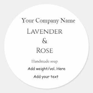 Rose von Lavendel, handgefertigte Seife zur Gewich Runder Aufkleber