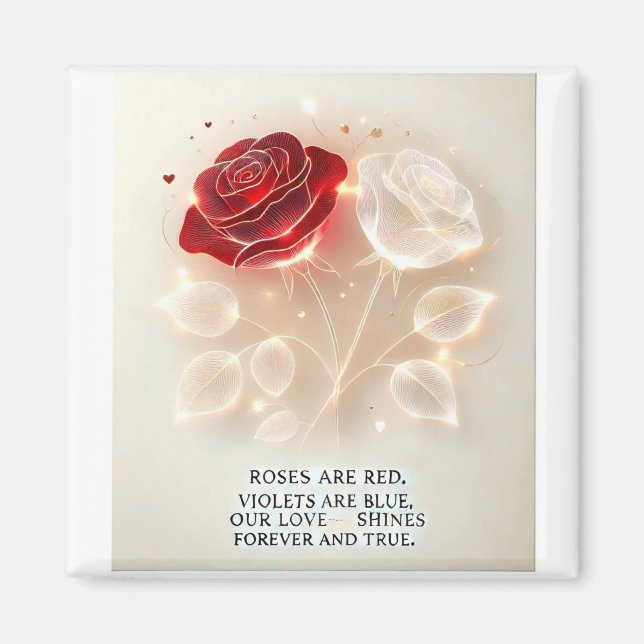 Rose von Licht und Liebe Magnet (Vorne)