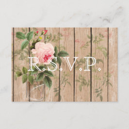 Rose von Orleans Ecru Wedding RSVP Card
