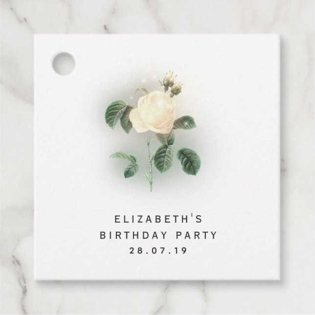 Rose von Pastel Pearl und Damask Geschenkanhänger (Vorderseite)