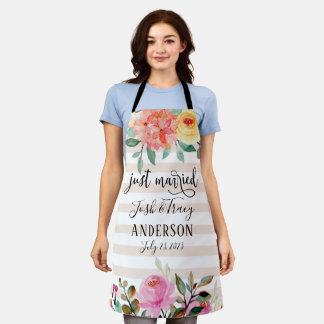 Rose von Peony Just Married Ankündigung Schürze
