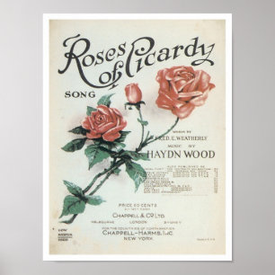 Rose von Picardy Vintag Songbook Cover Poster