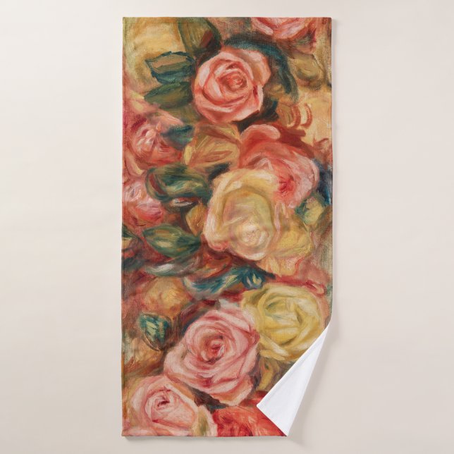 Rose von Renoir Impressionist Malhandtuch Badehandtuch (Badehandtuch)
