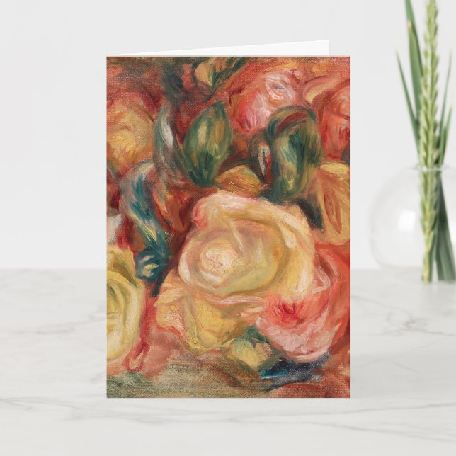 Rose von Renoir Impressionist Painting Card Karte (Vorderseite)