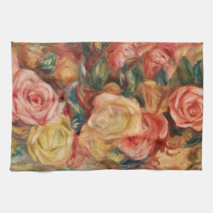 Rose von Renoir Impressionist Painting Geschirrtuch