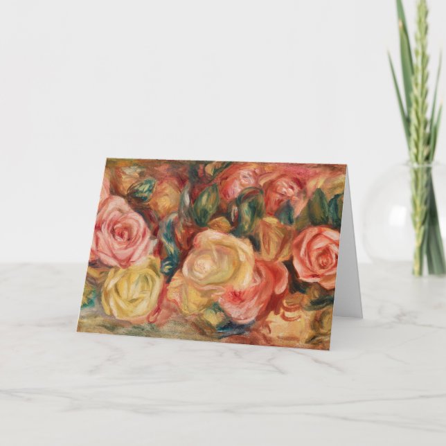 Rose von Renoir Impressionist Painting Karte (Vorderseite)
