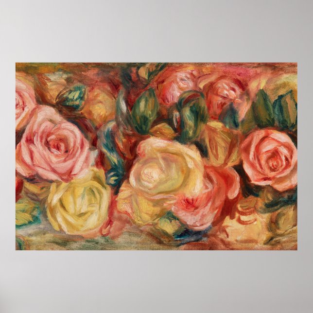 Rose von Renoir Impressionist Painting Poster (Vorne)