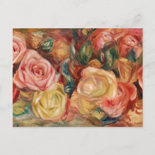 Rose von Renoir Impressionist Painting Postkarte (Vorderseite)