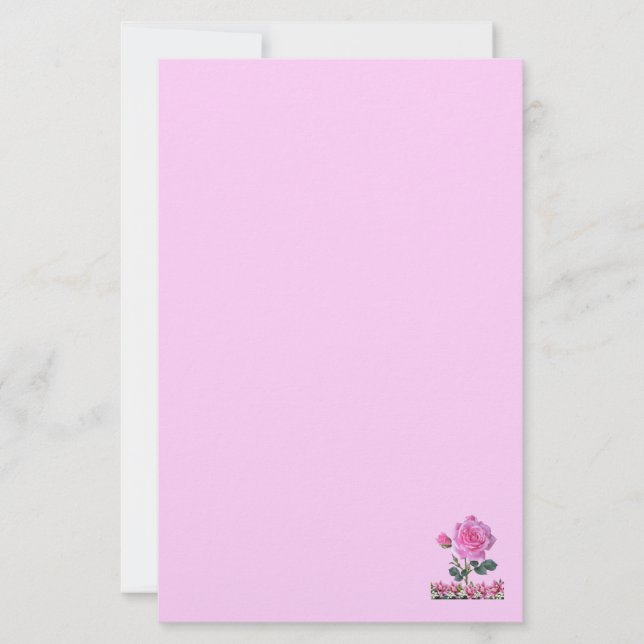 Rose von Sharon Lilly aus dem Tal Pink Stationery Briefpapier (Vorderseite)