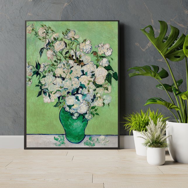 Rose von Vincent Van Gogh Green Fine Art Print Poster (Von Creator hochgeladen)