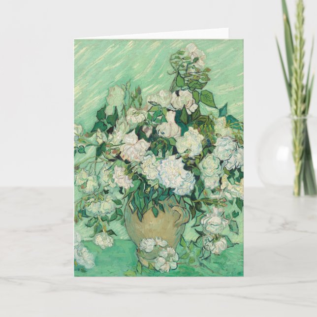 Rose von Vincent Van Gogh Karte (Vorderseite)