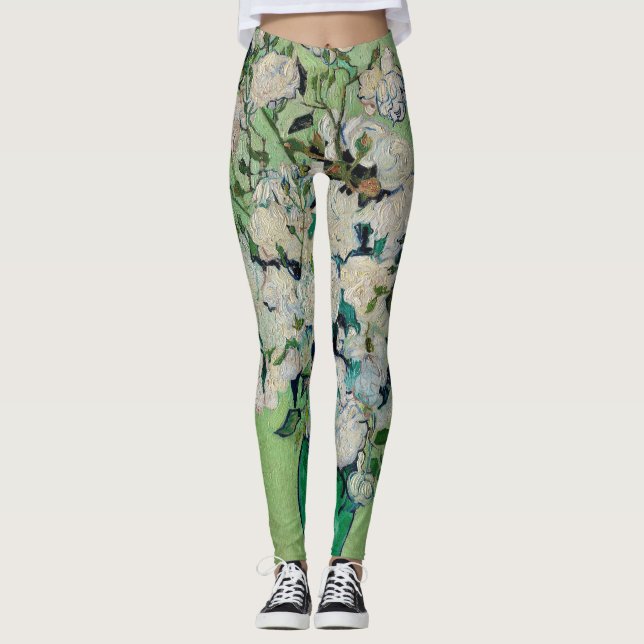 Rose von Vincent Van Gogh Leggings (Vorderseite)