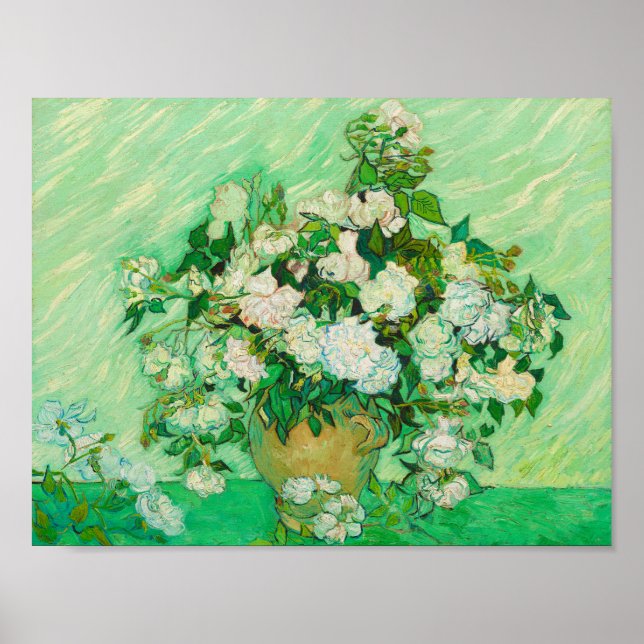 Rose von Vincent van Gogh Poster Print (Vorne)