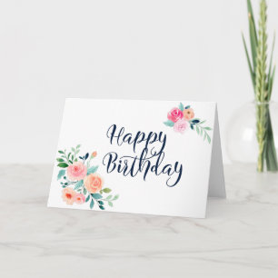 Rose von weichem Wasser - Blank Geburtstag Karte