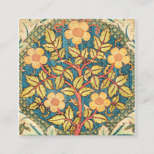 Rose von William Morris Quadratische Visitenkarte