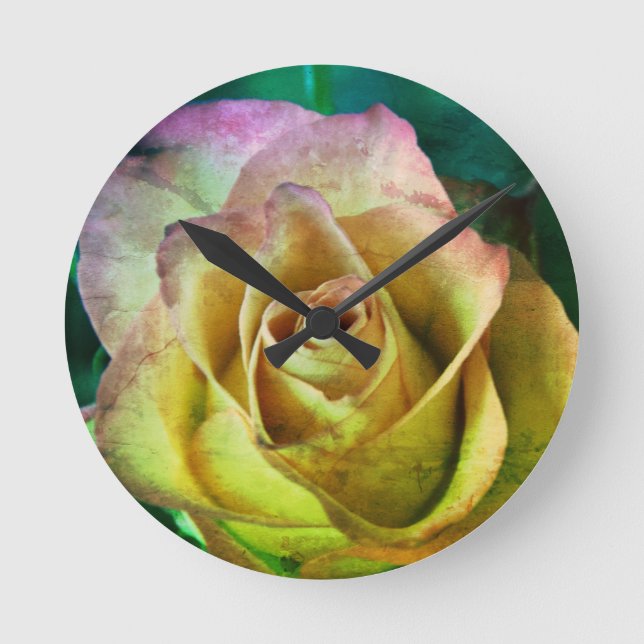 Rose Wall Clock Runde Wanduhr (Vorderseite)