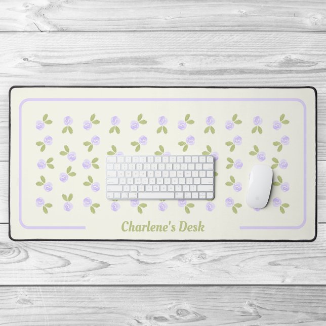 Rose Wasserfarbe - Alicia Lila Schreibtischunterlage (Purple Watercolor Roses-Alicia's Garden by Office Accessories)