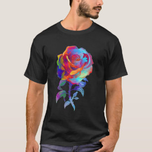 Rose Wasserfarbe Garten Garten Botanische Blume T-Shirt