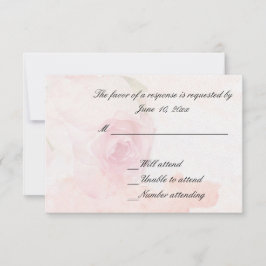 Rose Wasserfarbe | Hochzeitskarte RSVP Karte