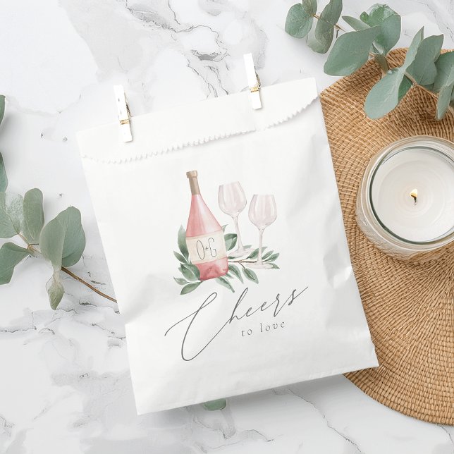 Rose Wasserfarbe Wein Botanische Feiern zur Liebe Geschenktütchen (Von Creator hochgeladen)