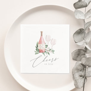 Rose Wasserfarbe Wein Botanische Feiern zur Liebe Serviette