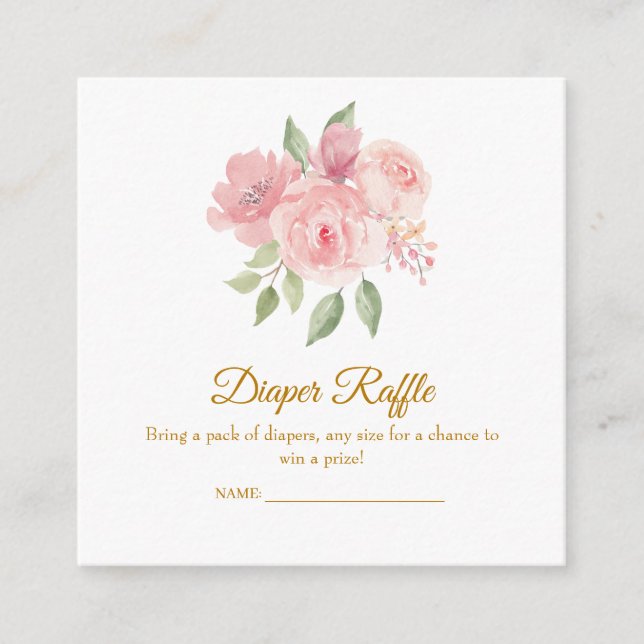 ROSE Wasserfarben-Windeln Begleitkarte (Vorderseite)