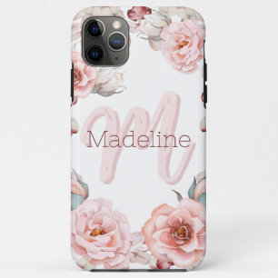 Rose Watercolor Personalisiert   Weiß Case-Mate iPhone Hülle
