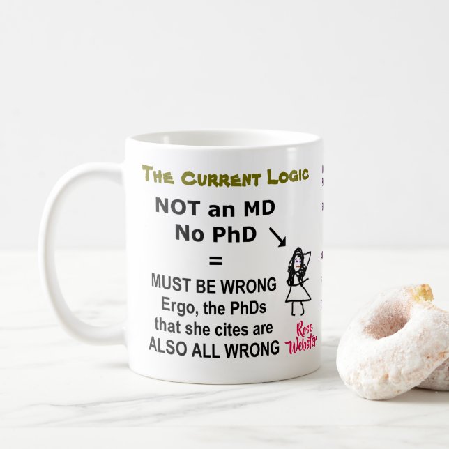 Rose Webster ist NICHT ein MD oder ein PhD Tasse (Mit Donut)