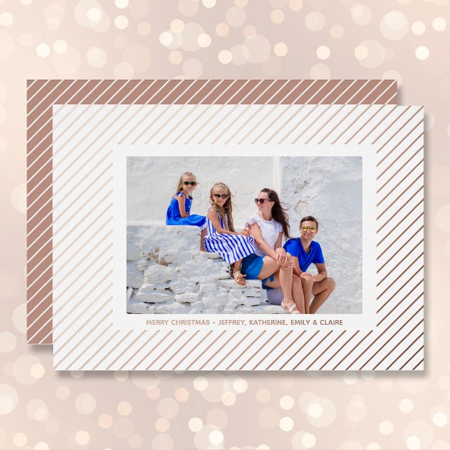 Rose Weihnachten Foto Folien Feiertagskarte (Von Creator hochgeladen)