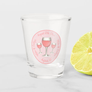 Rosé-Wein-Glas-Hochzeit-Braut-Shower in Rosa Schnapsglas