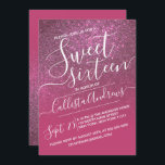 Rose Wein Rosa Imitate Funkelnd Glitzer Ombre Swee Einladung<br><div class="desc">Diese elegante, mädchenhafte und schicke 16 . Geburtstag-Geburtstagsfeier ist perfekt für das trendige und stilvolle junge Teenager-Mädchen. Es zeigt ein Imitat gedruckte Rose Wein rosa funkelnd Glitzer und Farbe ombre Farbverlauf mit einer benutzerdefinierten kursiven Skripttypografie-Setup. Es ist eine glamouröse, feminine, einfache und einzigartige Touch auf einem beliebten Trend, der die...</div>