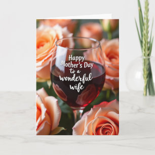 Rosé-Wein Wunderbare Ehefrau Karte