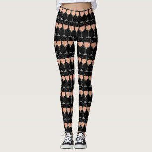 Rosé Weinglas Spandex-Leggings Leggings