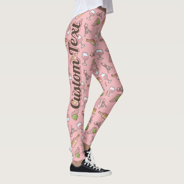 Rose Weinmuster Leggings (Rechts)
