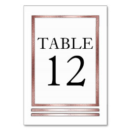 Rose | Weiß, modern, einfach und elegant Tischnummer