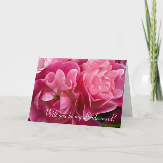 Rose: Werden Sie meine Bridesmaid-Karte sein? Einladung