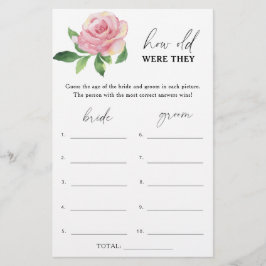 Rose - Wie alt waren sie ein Brautspiel