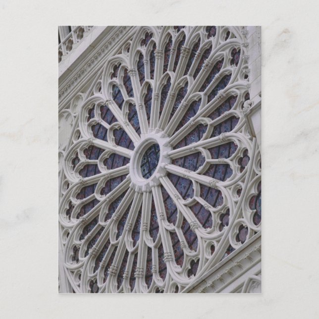 Rose window from the west facade, c.1270 postkarte (Vorderseite)