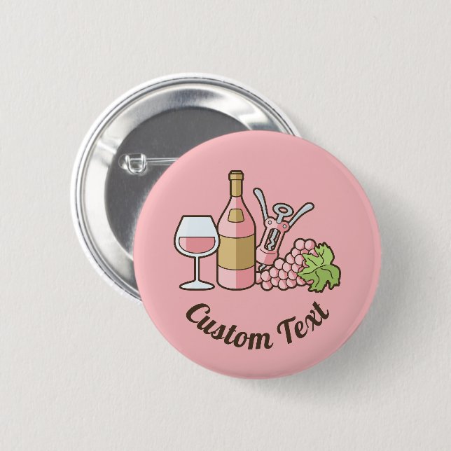 Rose Wine Button (Vorne & Hinten)
